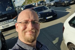 Kleiner Stau auf der Hinfahrt